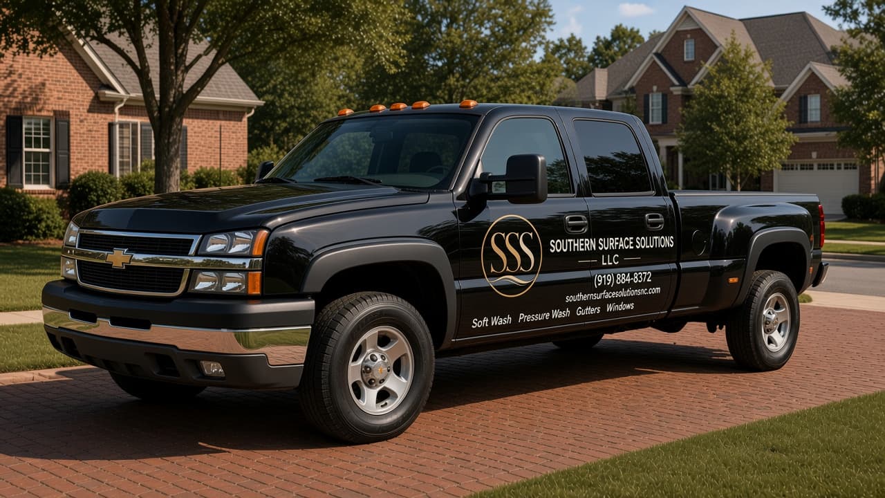 SSS 2500 on a Triangle driveway — the truck on the road 8 to 6